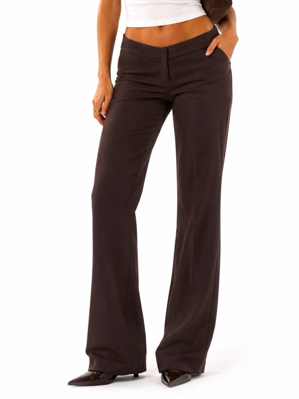 Kenneth Cole Vintage Low Rise Y2K Brown Dress Pants